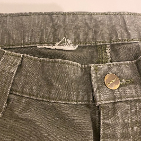 Carhartt Pants Mens Green Cargo Ripstop Cotton Workwear Pockets Carpenter. - Picture 13 of 13